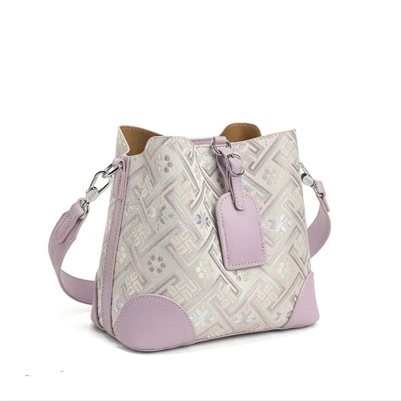 Designer Shoulder Bags free shipping Bucket bag new fashionable and versatile crossbody bag hand-held shoulder bag for women pink white