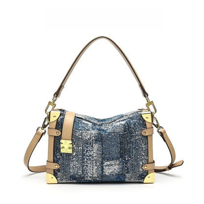 designer bag Light luxury high quality New vintage printed shoulder armpit bag women's commuting leisure versatile handbag