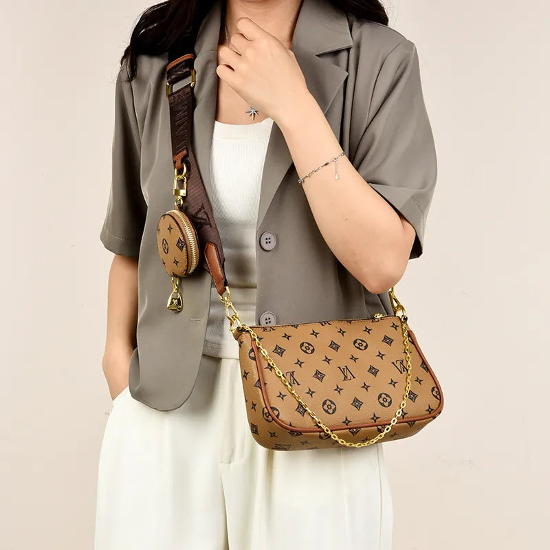 Designer Bag 2025 New Edition of Light Luxury Classic Printed Handbag Fashionable and Versatile Chain Bag for Women