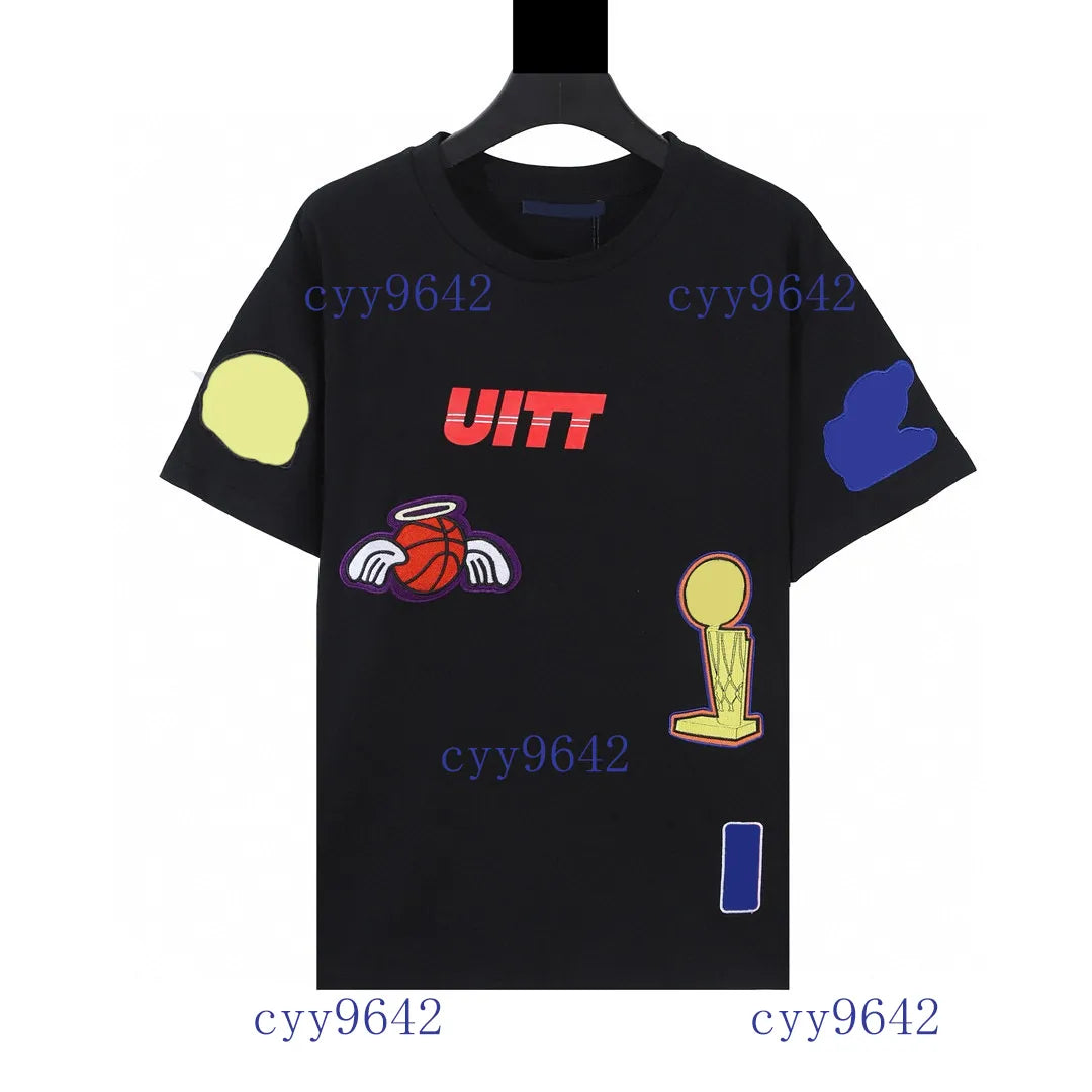 Men's Plus Tees & Polos Round T-shirt plus size neck embroidered and printed polar style summer wear with street pure cotton