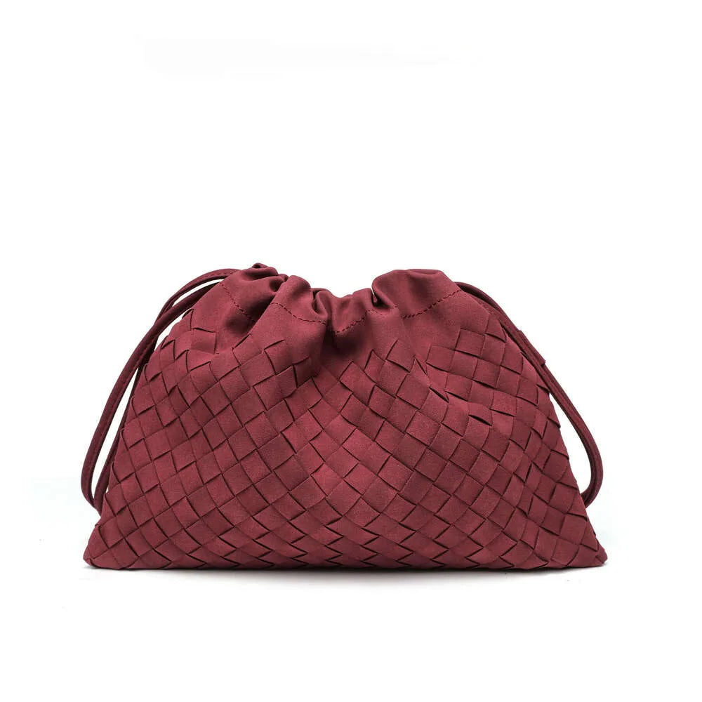 Autumn Winter New High-end Matte Suede Hand-woven Single Shoulder Underarm Cloud Fashion Handheld Lucky Bag