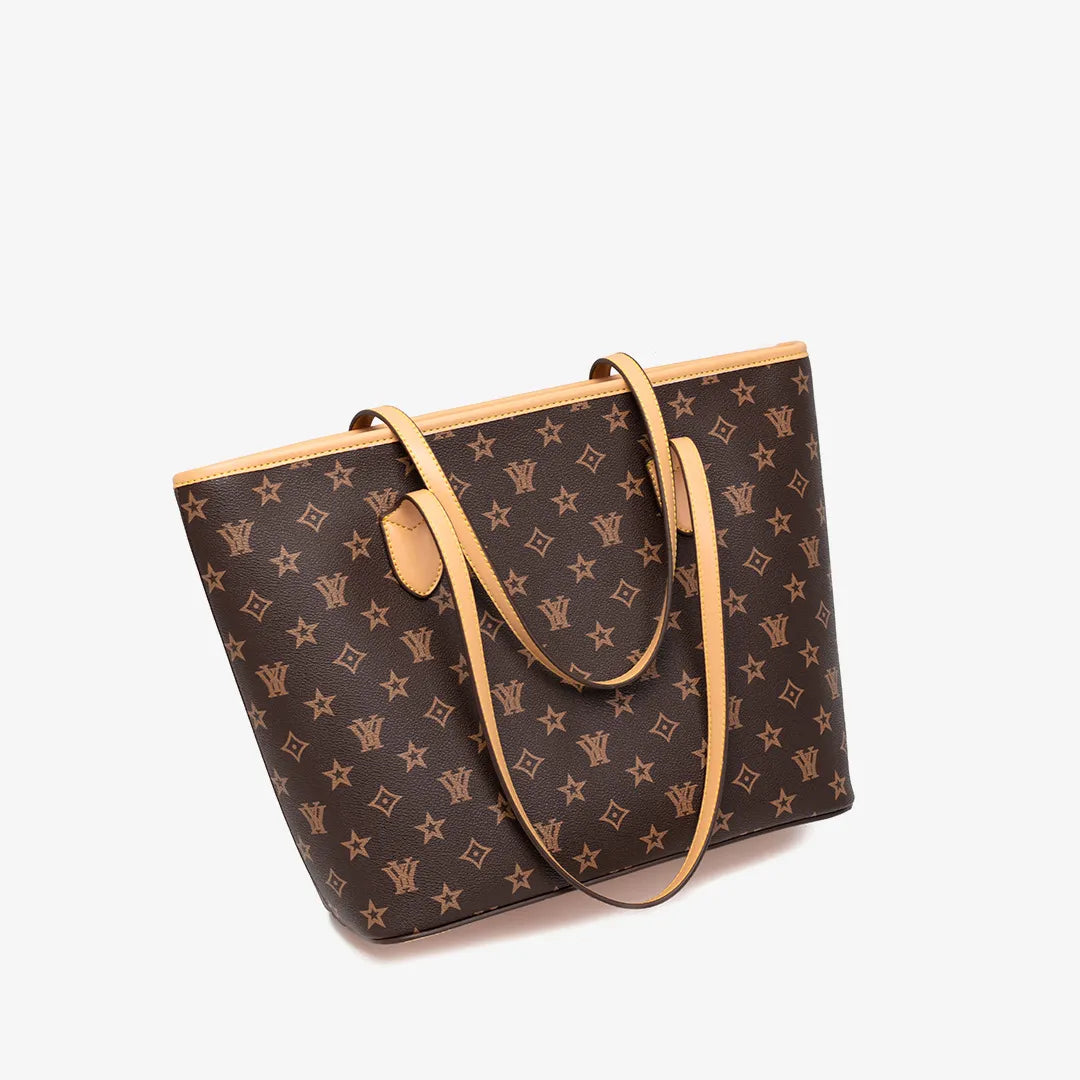 Free Shipping Light Luxury Retro Tote Bag Classic Printed Versatile Large Capacity Shoulder Bag