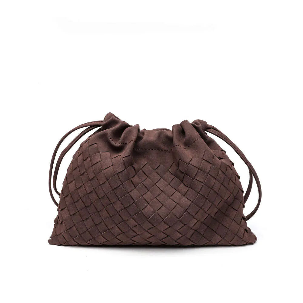Autumn Winter New High-end Matte Suede Hand-woven Single Shoulder Underarm Cloud Fashion Handheld Lucky Bag
