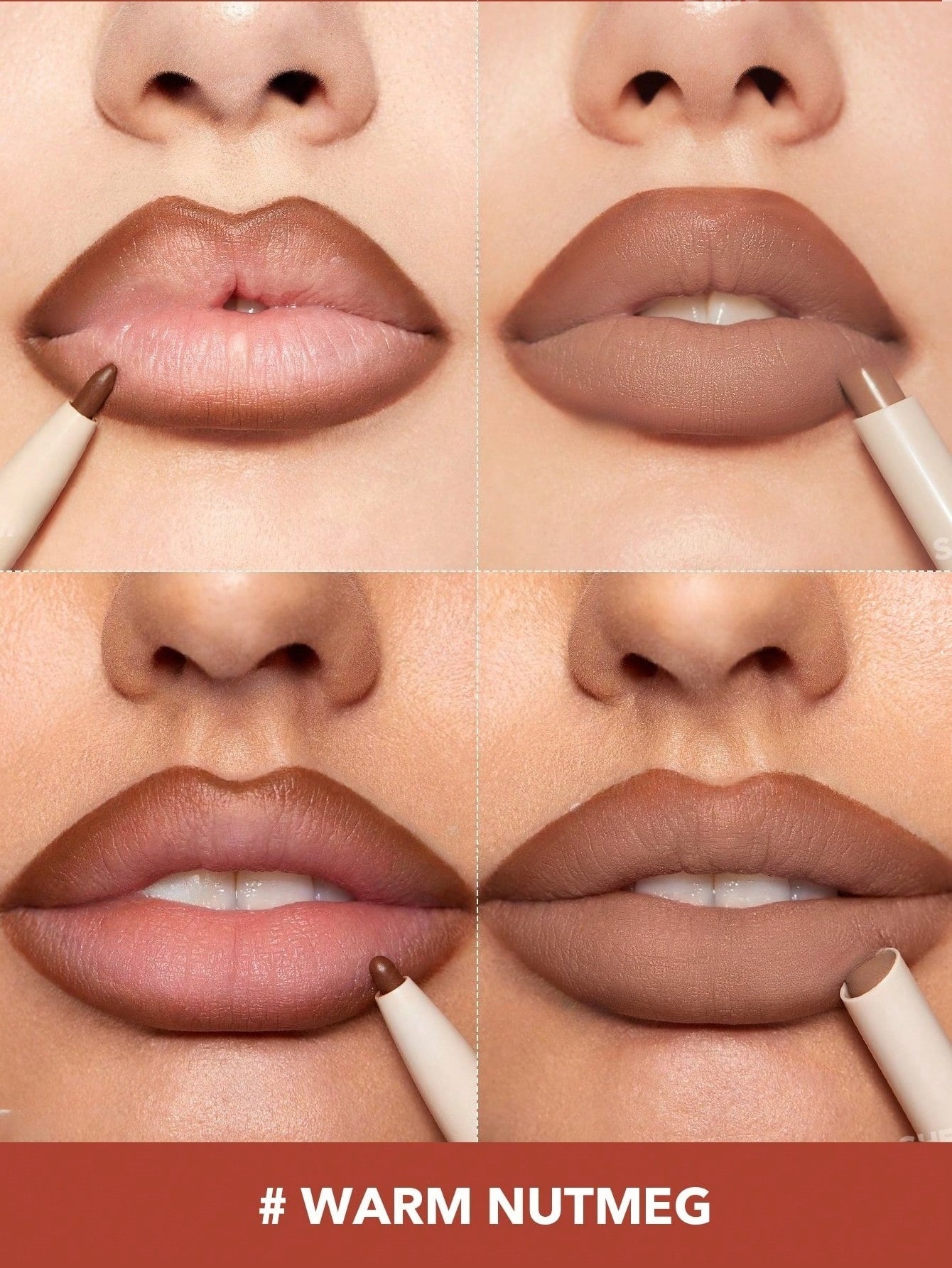 Glam 101 Lipstick & Liner Duo-Deep Caramel 2-In-1 Matte Dual-Ended Lip Liner Lipstick Pencil Highly Pigmented Long Lasting Smooth Easy To Wear Lip Makeup Pink Brown Lip Liner Brand Beauty Makeup Face Paint Cosmetic For Women Girls Perfect For Fall