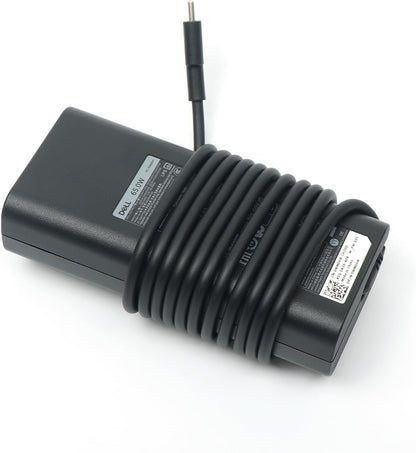 Dell 65W USB-C Laptop Charger,Latitude 5400 5410 5420 5430 5440 5450 Power AC Adapter with Power Cord Cable, Black, HA65NM190