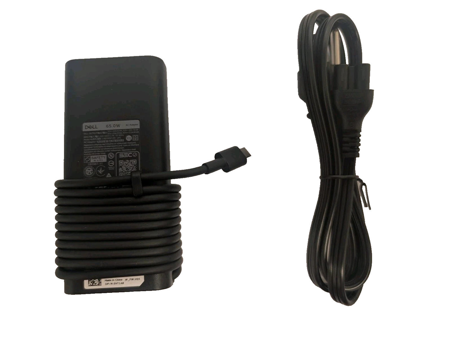 Dell 65W USB-C Laptop Charger,Latitude 5400 5410 5420 5430 5440 5450 Power AC Adapter with Power Cord Cable, Black, HA65NM190